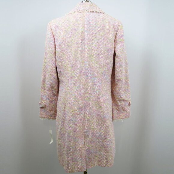 NWT Supply & Demand Pink Rainbow Pastel Bouclé Coat Made in USA of French Fabric - Picture 6 of 16